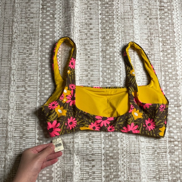 🟠 NWT Aerie Scoop Neck Swim Top - Picture 2 of 2